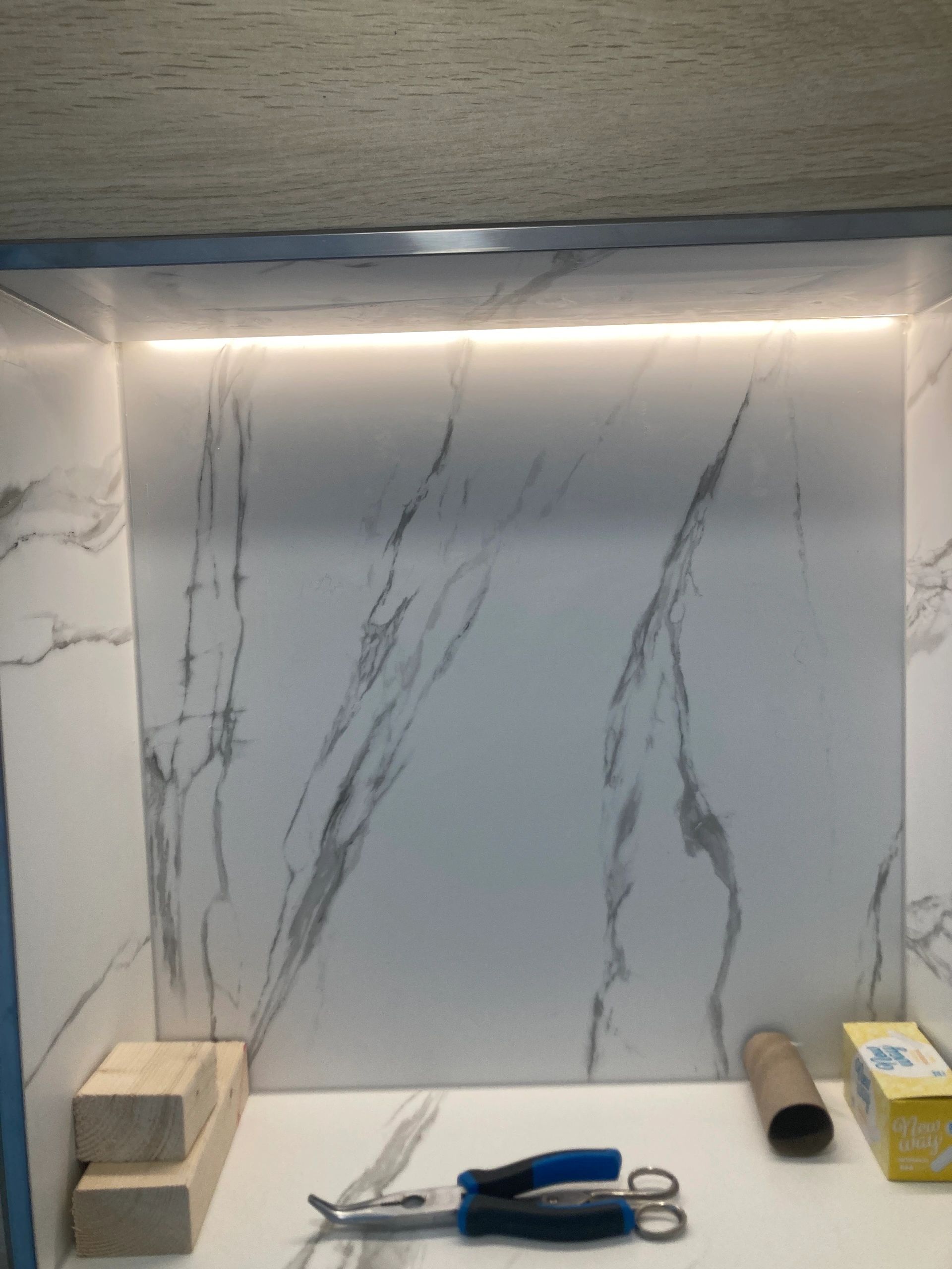 Led tegel profiel / led stuc profiel - Stucstop - 1 meter - Smalle variant