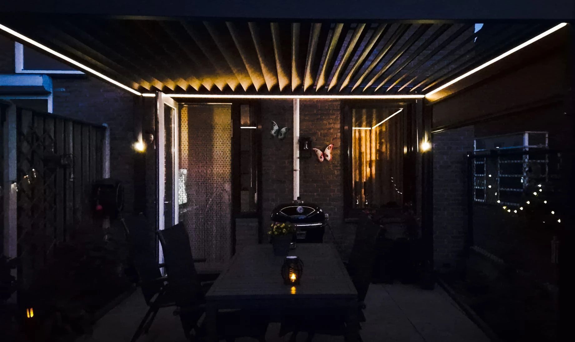 10 meter Warm Witte led strip voor buiten complete set