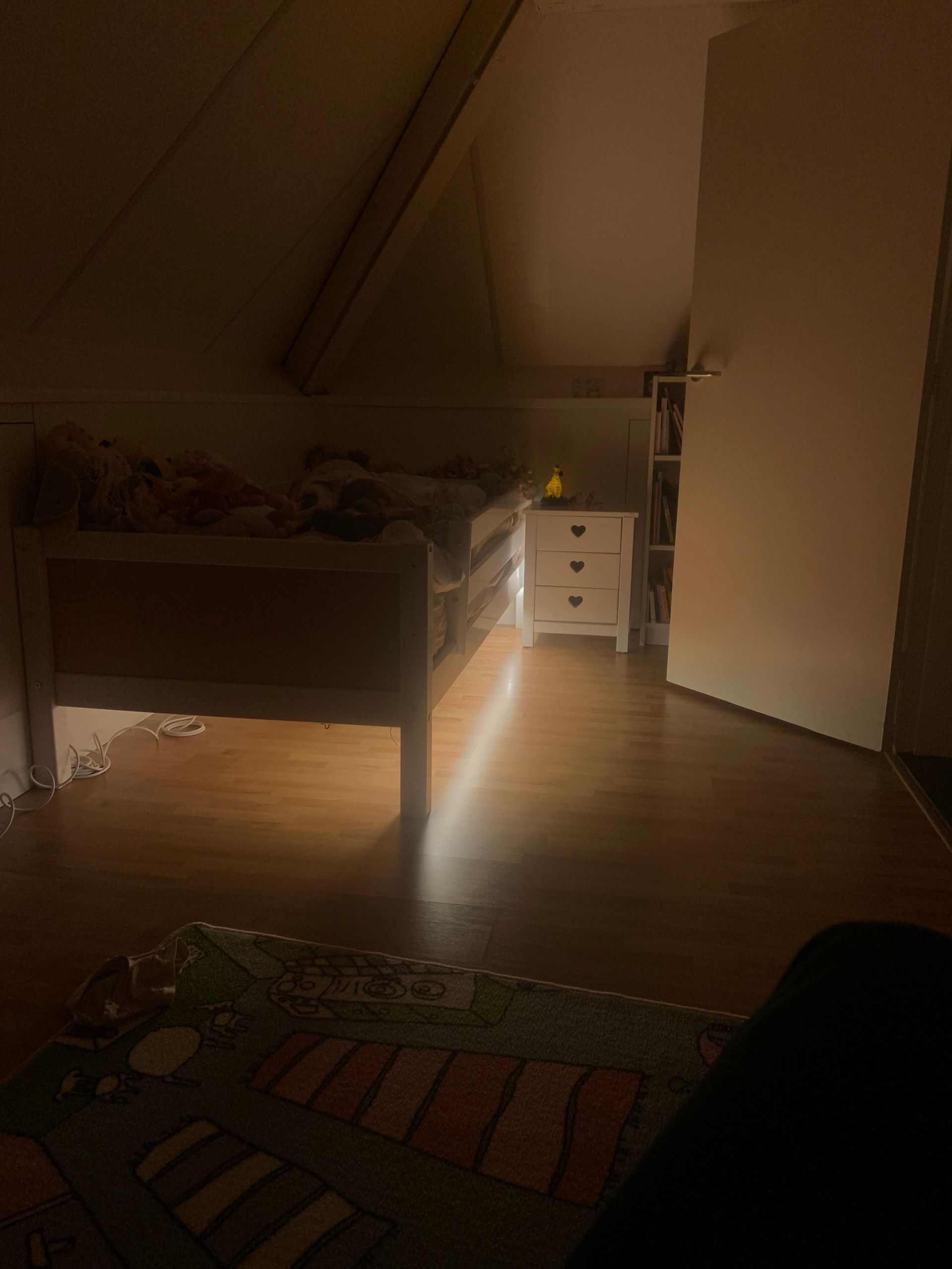 Bedverlichting 1 zijde complete set 1 meter LED strip warm wit met bewegingssensor