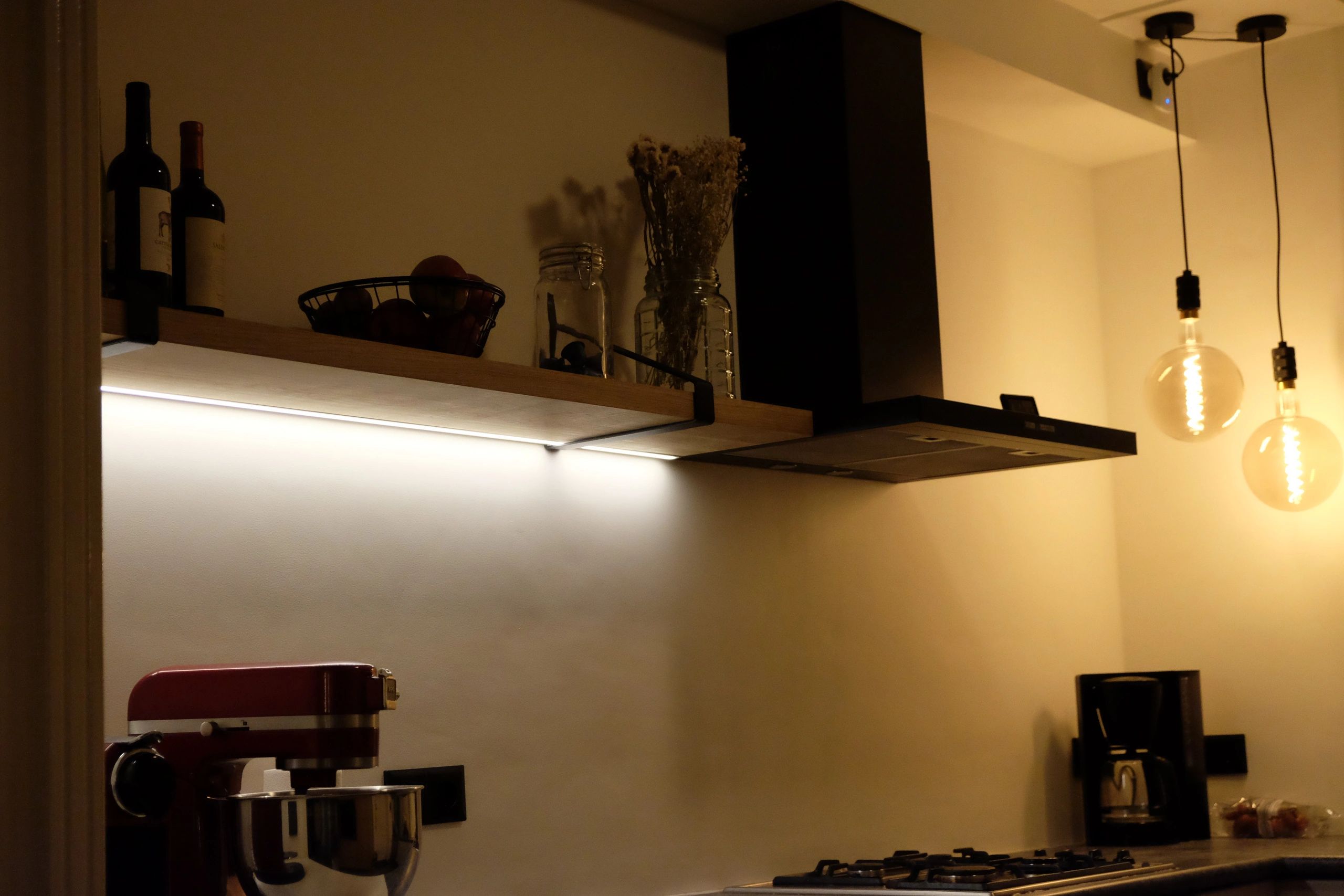 Led strip profiel inbouw Laag model - compleet met afdekkap 1,5 meter 7 mm hoog