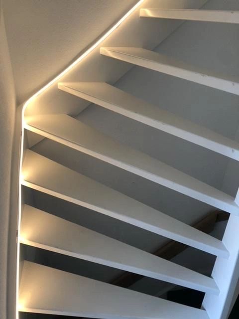 5 meter LED flex Warm Wit Midi Top View - complete set verlichting