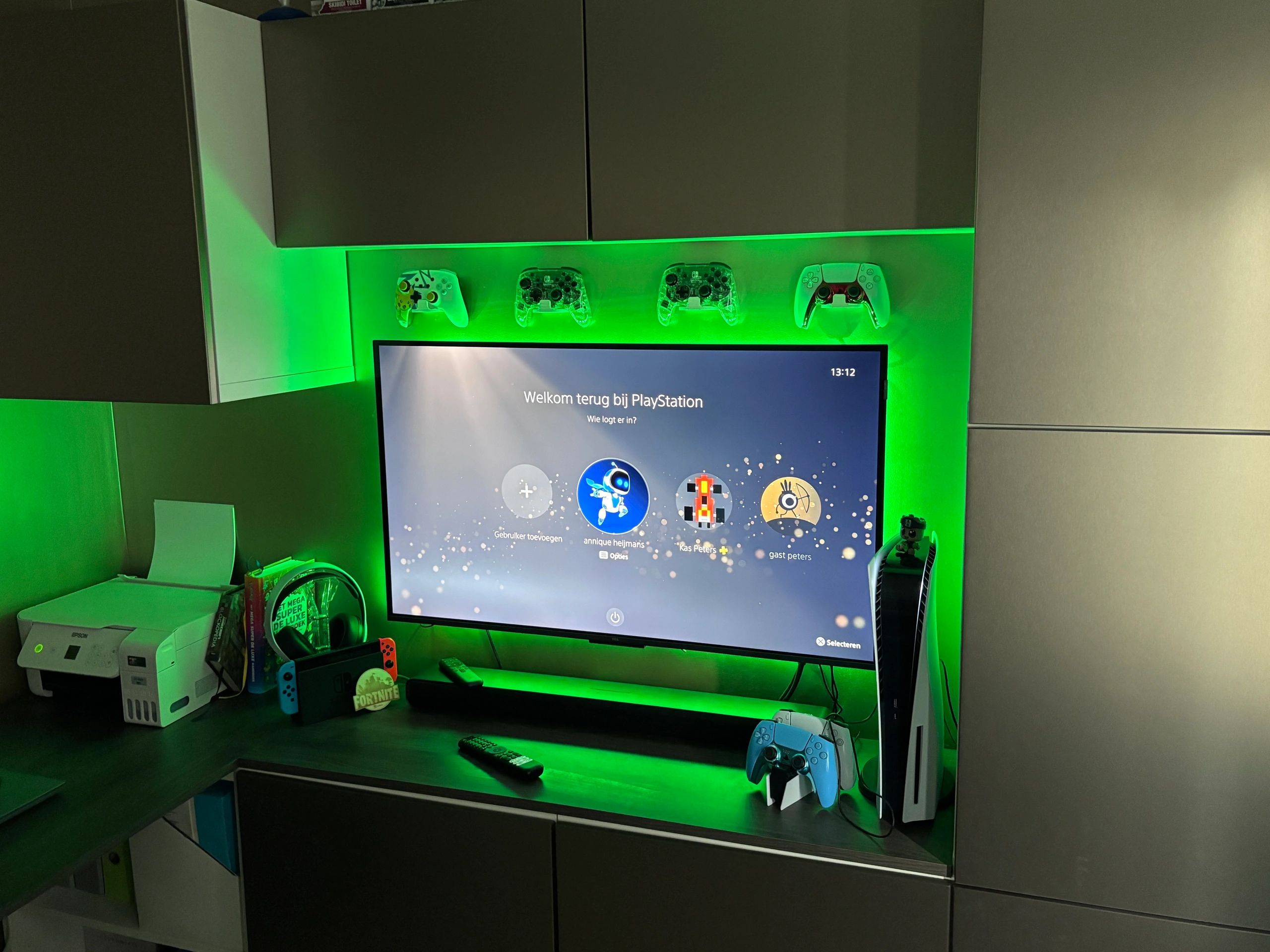 TV led strip set met 4 RGB strips voor TV’s van 32 tot 40 inch