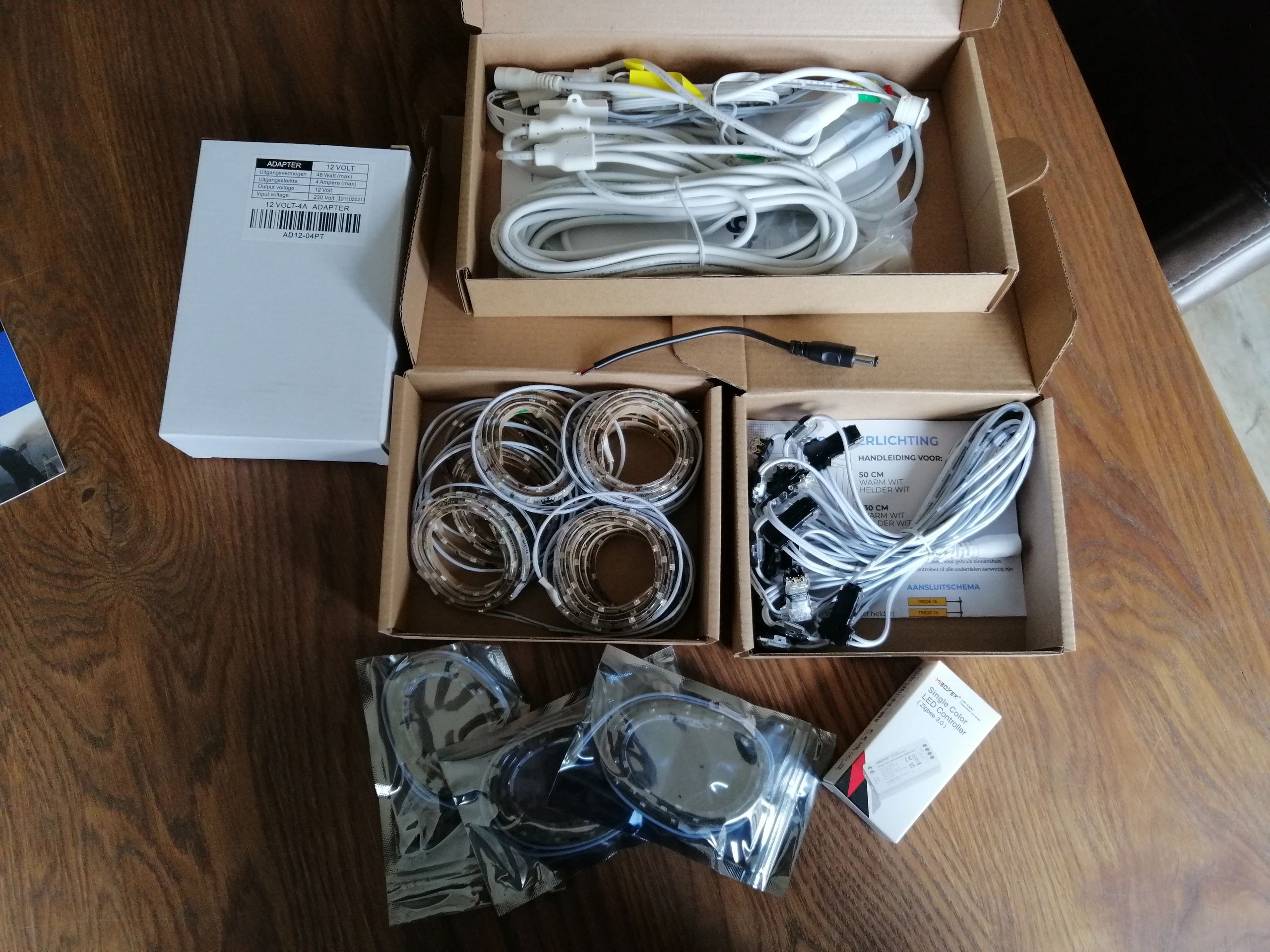 Trapverlichting Zigbee led strip Warm Wit - Complete set 50 cm