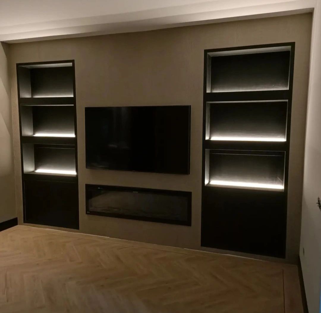 Aluminium ledstrip profiel zwart inbouw 2M Slim Line - 7 mm hoog - Compleet met afdekkap