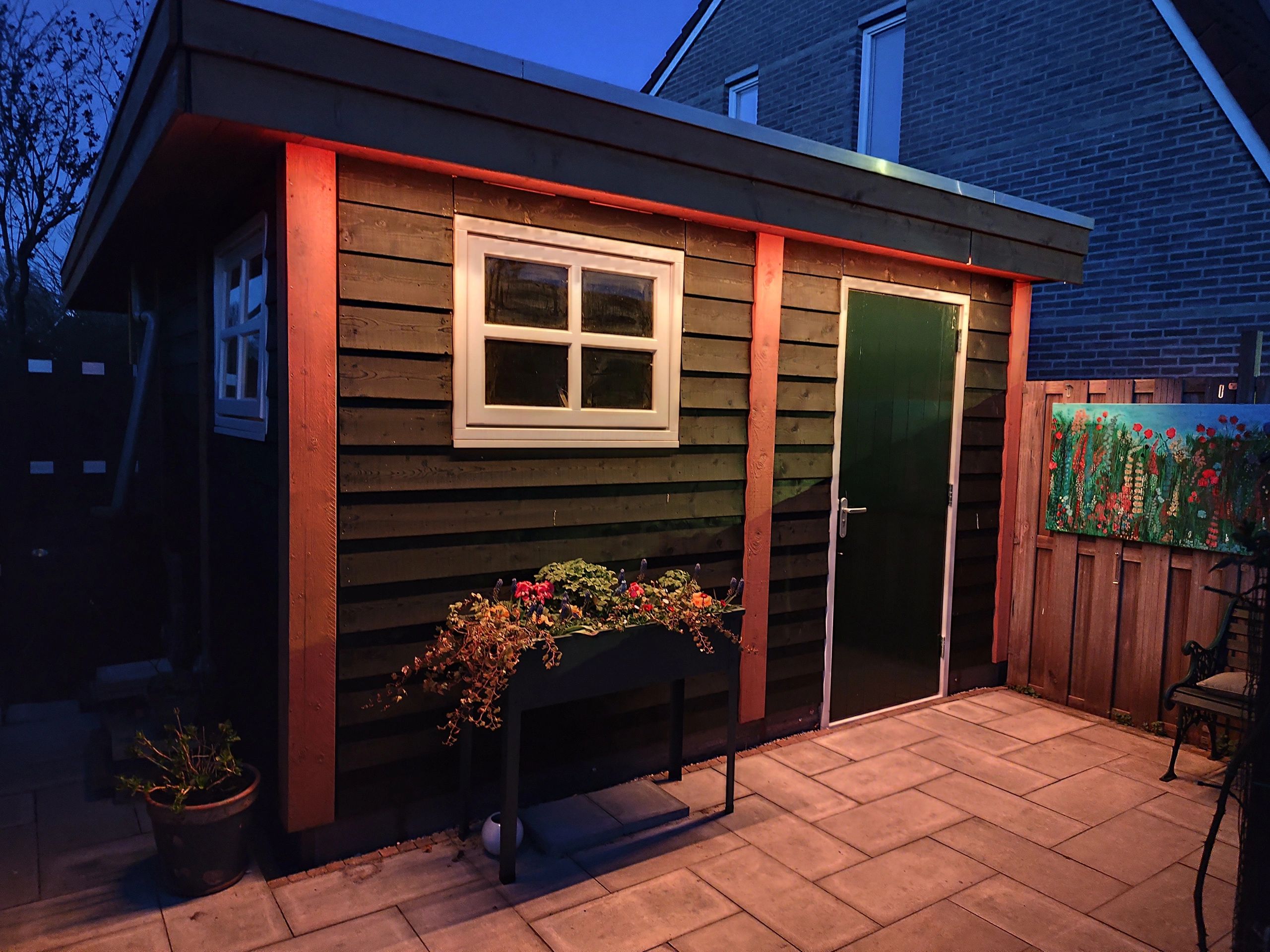 Aluminium ledstrip profiel zwart opbouw 4M - breed en hoog - compleet met afdekkap