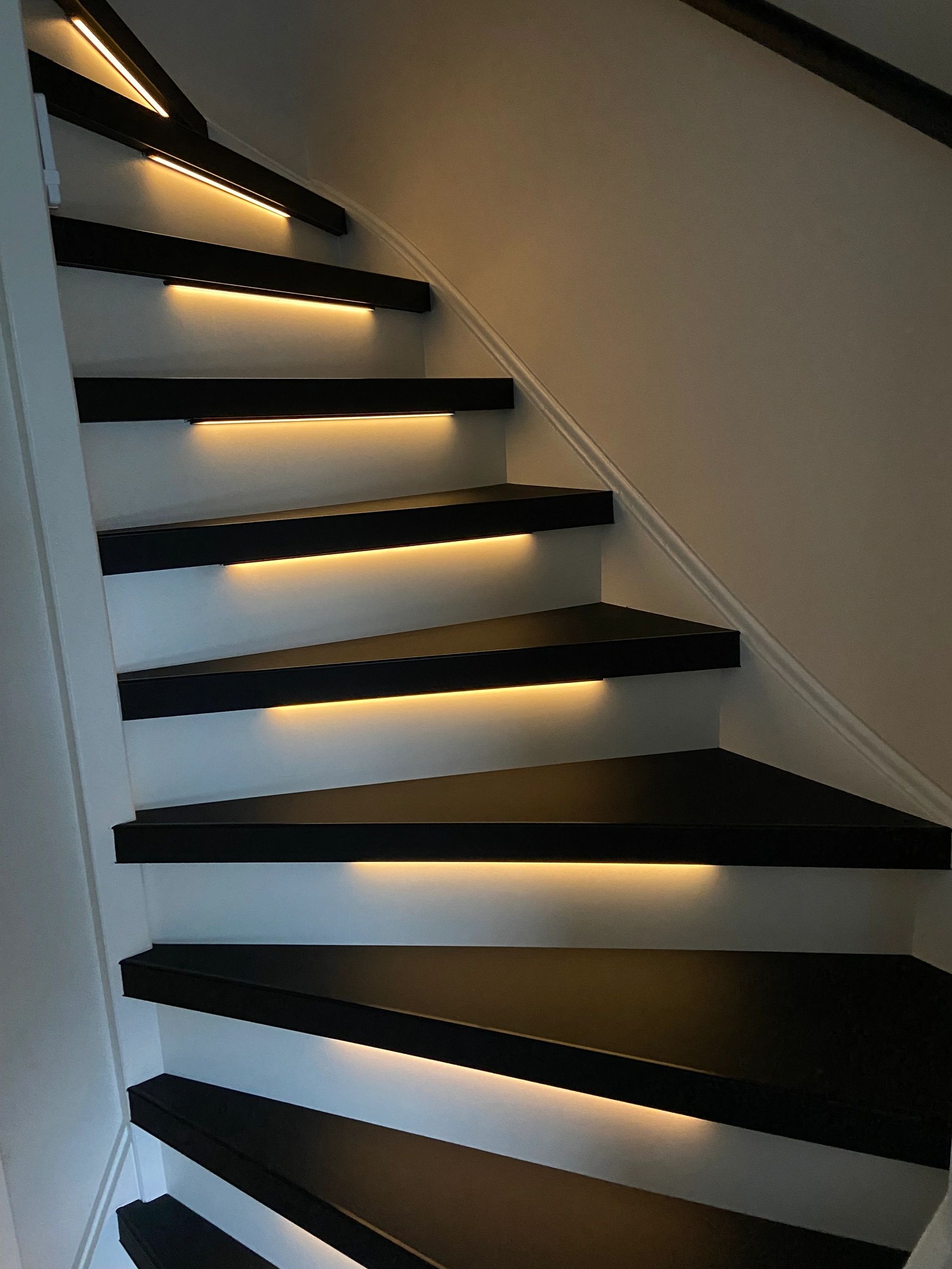 Losse trapverlichting COB led strip in profiel Warm Wit