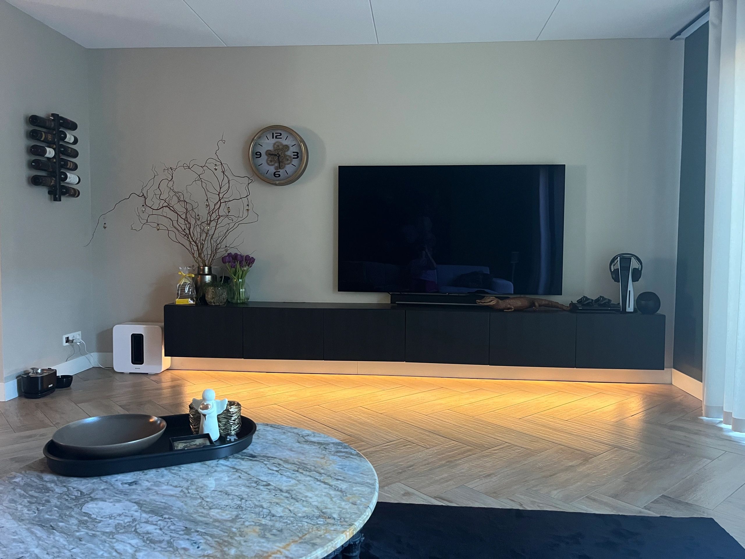 3 meter Warm Wit led strip COB met 600 leds per meter - complete set