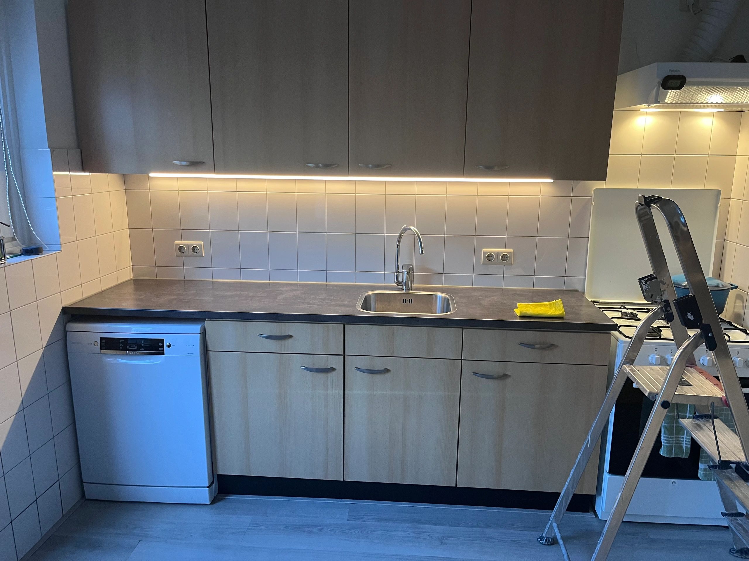 3 meter Warm Wit led strip COB met 600 leds per meter - complete set