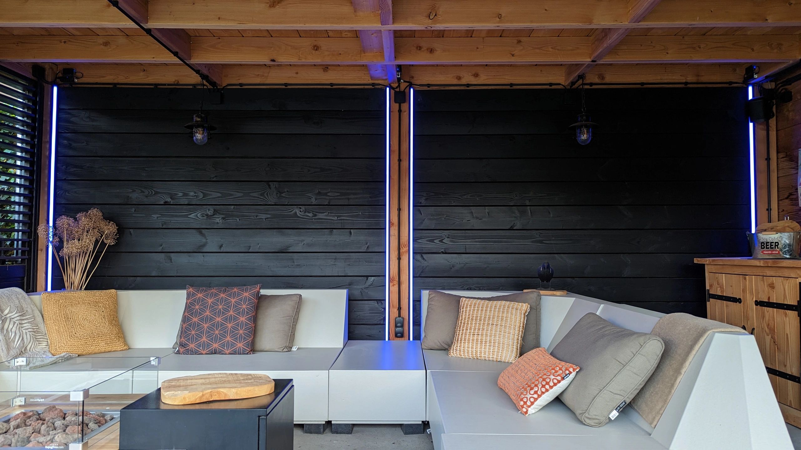 Aluminium ledstrip hoekprofiel zwart 1M breed - Compleet met afdekkap