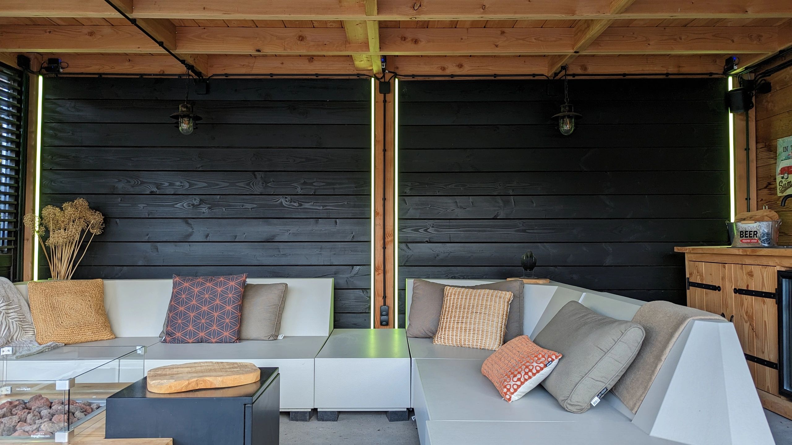 Aluminium ledstrip hoekprofiel zwart 2M breed - Compleet met afdekkap